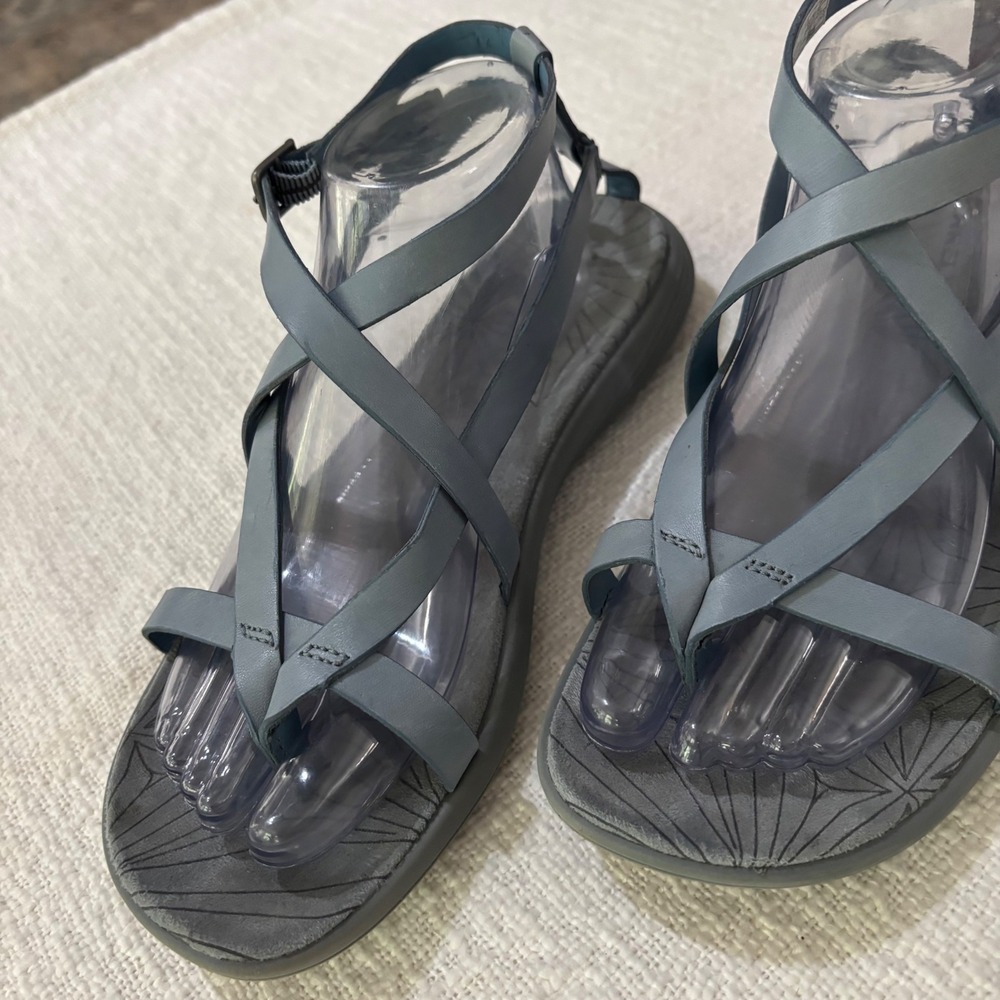 Merrell Terran Lattice II Sandals Blue Heaven Leather Strappy J94240 Womens 9 - Picture 2 of 7